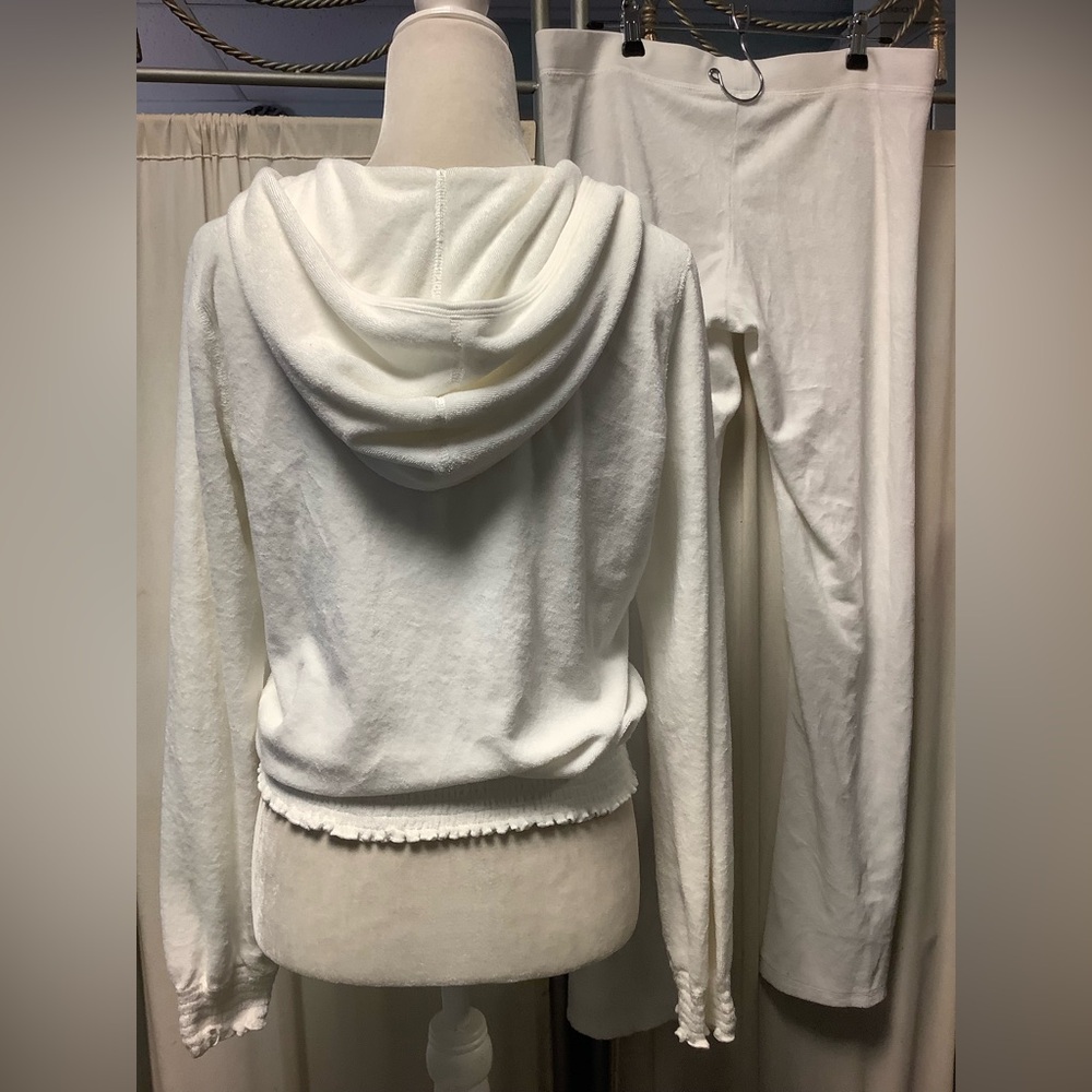 Juicy Couture 90s Terry Pants 36 x 33 Zip Up Hoodie Tracksuit - Picture 3 of 15